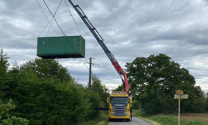 Camion porteur 70T ADLTP en intervention